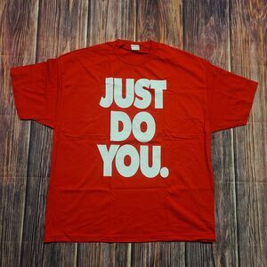 Just Do You T-Shirt Mens 2XL Meme Hip Hop Graphic Red White Tee XXL